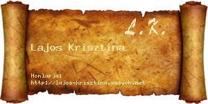 Lajos Krisztina névjegykártya